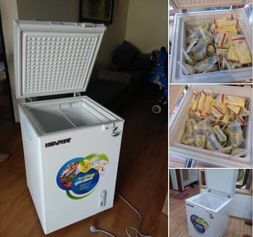 Tủ đông Hòa Phát dùng để trữ sữa, cấp đông thực phẩm