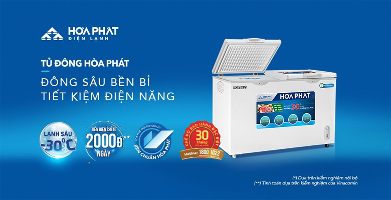 Ưu điểm tủ đông Hòa Phát