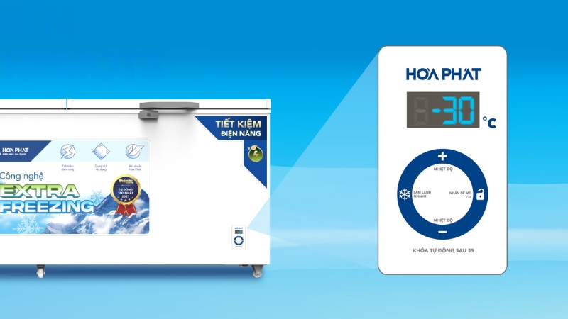 Hướng dẫn chỉnh nhiệt độ tủ đông Hòa Phát
